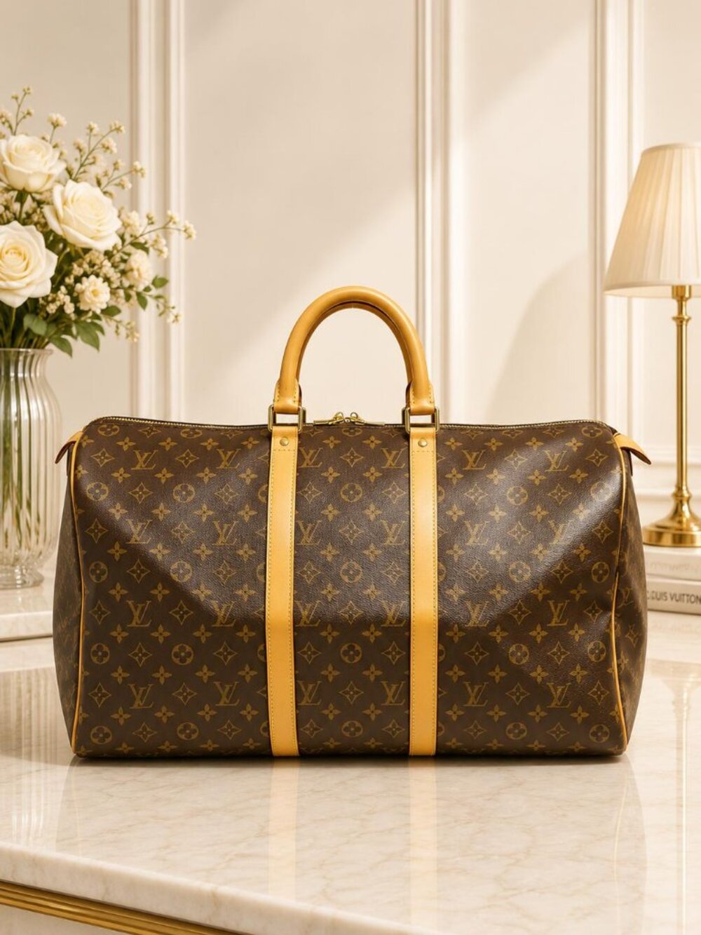 Authentic Louis Vuitton Keepall 50 Monogram Travel Bag | Luxury Cheaper
